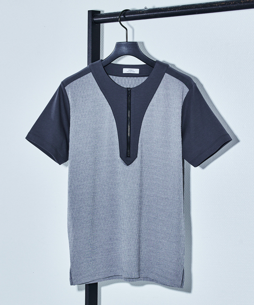 ミックスジャガード 半袖 Tシャツ 5351 POUR LES HOMMES tシャツ ミックスジャガード 半袖 Tシャツ