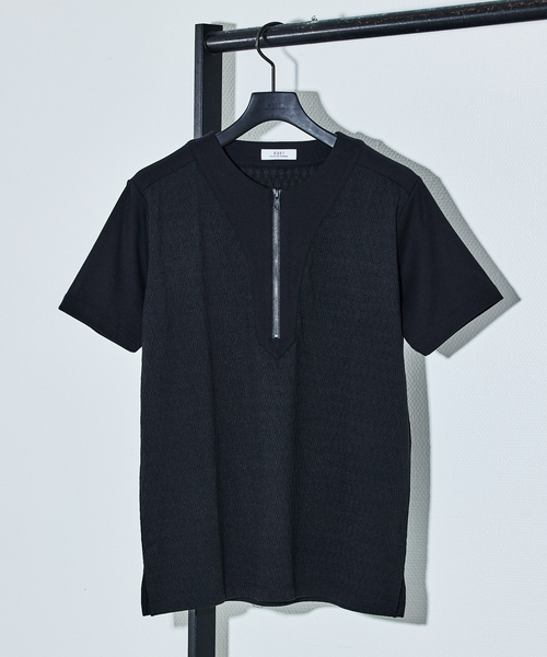 ミックスジャガード 半袖 Tシャツ 5351 POUR LES HOMMES tシャツ ミックスジャガード 半袖 Tシャツ