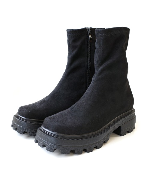 「AmiAmi」 ショートブーツ LL ブラック レディース_画像3