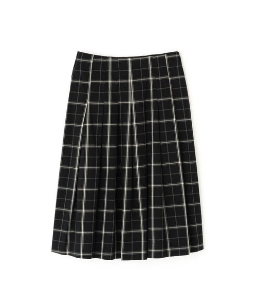 MARGARET HOWELL チェック柄スカート MARGARET HOWELL スカート COTTON LINEN CHECK SKIRT : ZOZOTOWN