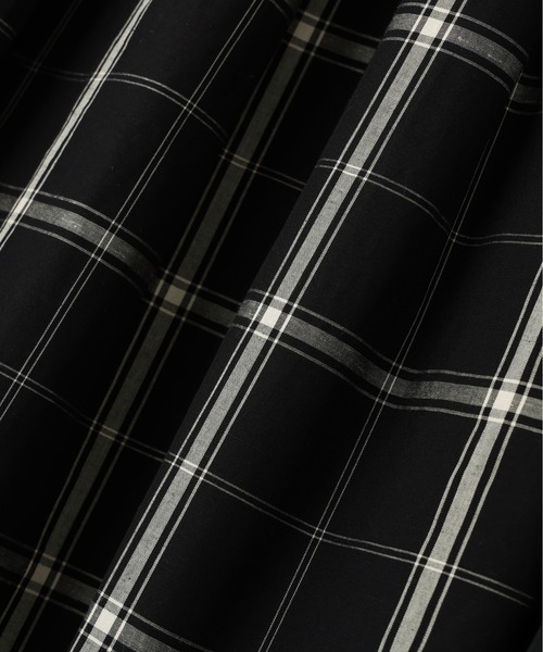MARGARET HOWELL スカート COTTON LINEN CHECK SKIRT : ZOZOTOWN