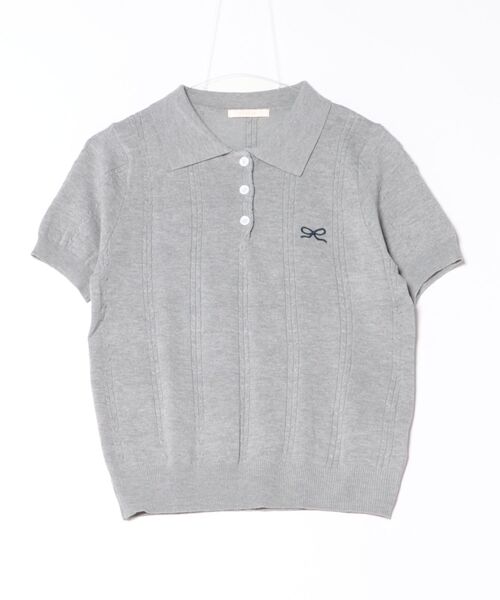 frunco ポロシャツ ポロ 「ZOZO限定」リボン刺繍ニットポロ レディース