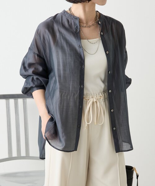 「Jena espace merveilleux」 長袖ブラウス FREE パープル レディース Jena espace merveilleux 「Jena merveilleux」 長袖ブラウス