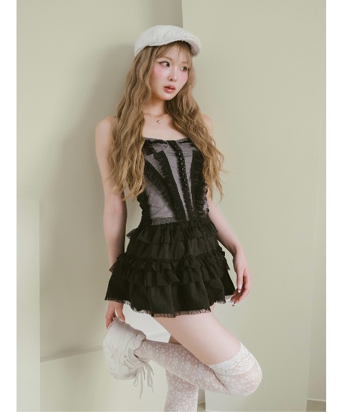 Darich スカート ミックスフリルミニスカート : ZOZOTOWN Yahoo