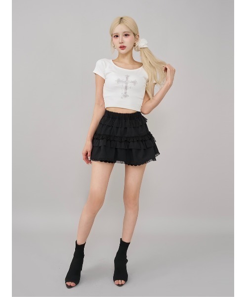 Darich スカート ミックスフリルミニスカート : ZOZOTOWN Yahoo