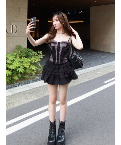 Darich スカート ミックスフリルミニスカート : ZOZOTOWN Yahoo