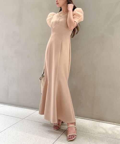 「JUNOAH」 半袖ワンピース SMALL アイボリー レディース_画像9