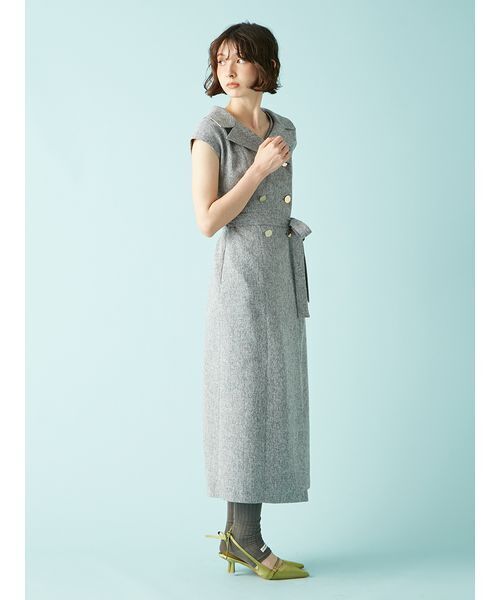LILY BROWN（リリーブラウン） ワンピース デコルテレイヤードトレンチ