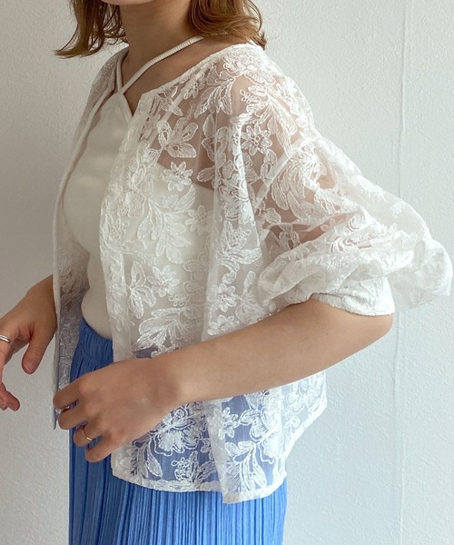 「w closet」 7分袖ブラウス FREE オフホワイト レディース_画像7