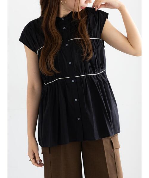 Te chichi（テチチ） ブラウス シャツ バイカラーパイピングブラウス