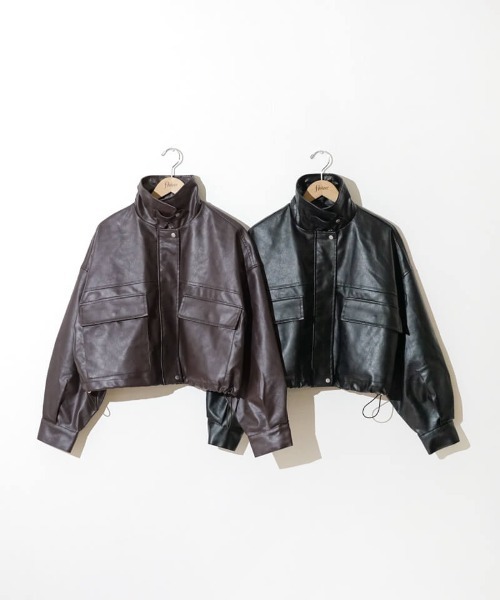 美品✨NOBLE 2WAYダブルカラーショートブルゾン　フリーサイズ 2WAYダブルカラーショートブルゾン | ノーブル(Noble) | マルイウェブ