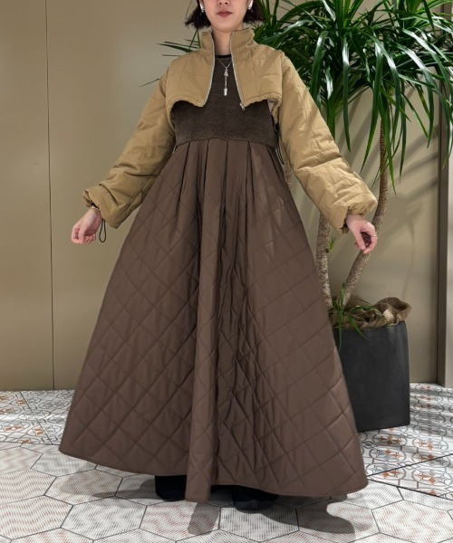 ＊新品未使用＊ タグ付き perna ワンピース PERNA（ペルナ） コンビワンピース MEDIUM ブラック レディース