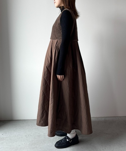 PERNA（ペルナ） ワンピース ファーコンビワンピース : ZOZOTOWN Yahoo