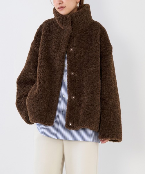 HYSTERIC GLAMOUR スタンドカラーボアフリースブルゾン MICA&DEAL（マイカアンドディール） ブルゾン アウター スタンドカラー