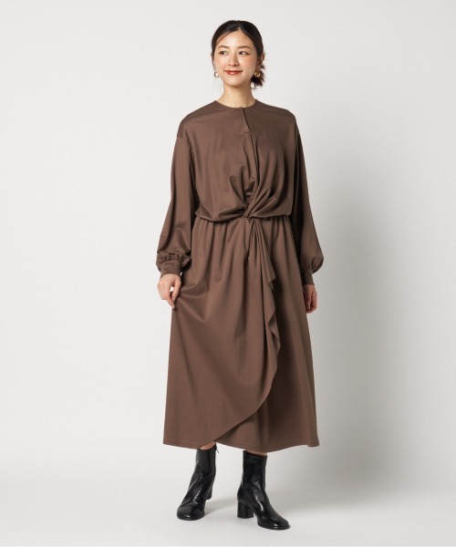 HELIOPOLE（エリオポール） ワンピース DOUBLE JERSEY RUFFLE DRESS