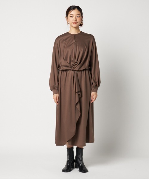 ワンピース DOUBLE JERSEY RUFFLE DRESS_10