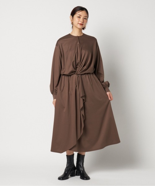 ワンピース DOUBLE JERSEY RUFFLE DRESS_13