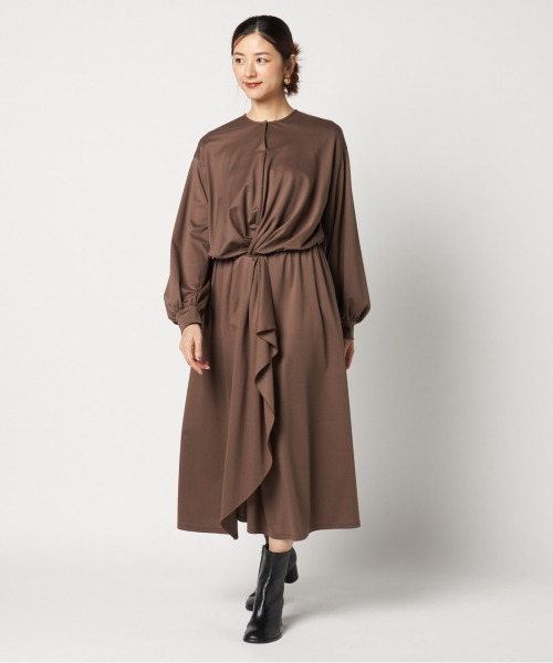 ワンピース DOUBLE JERSEY RUFFLE DRESS_14