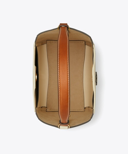 トリーバーチ　Tモノグラムマックグロー スモールバケットバッグ Tモノグラム マックグロー スモール バケットバッグ: レディース