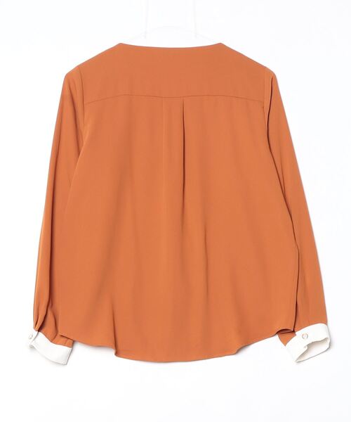 「TONAL」 長袖ブラウス 38 オレンジ レディース_画像2