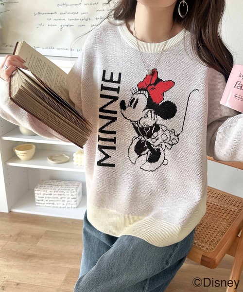 新品　ディズニー　ミニーちゃん　セーター　ニット　3L 4L 可愛い大きいサイズ Disney - 新品 ディズニー ミニーちゃん セーター ニット 3L 4L 可愛い