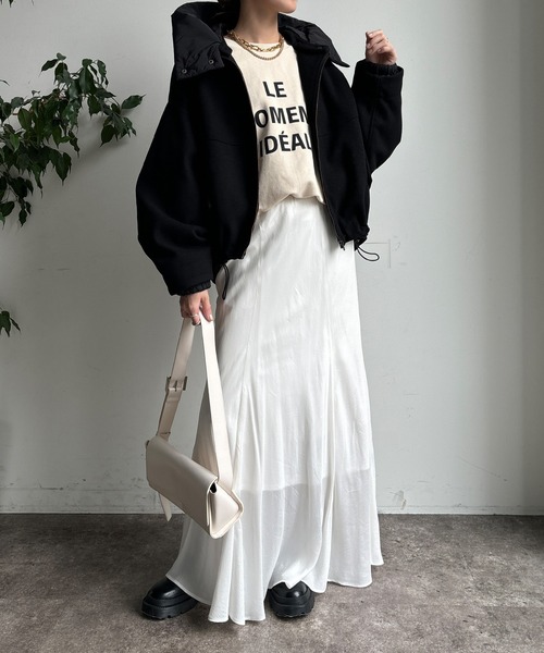 DouDou（ドゥドゥ） コート アウター 「WEB限定」フラノ×タフタ