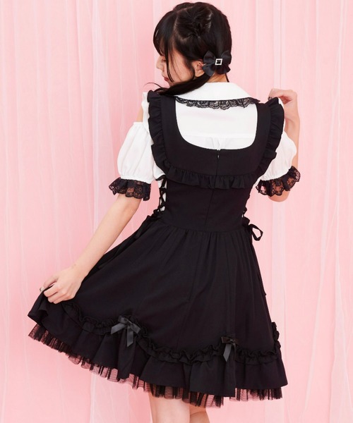 「Secret Honey」 キャミソールワンピース MEDIUM ブラック レディース_画像8