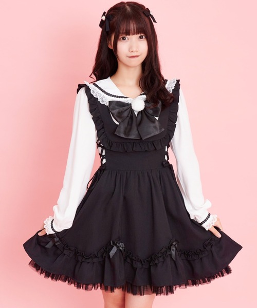 「Secret Honey」 キャミソールワンピース MEDIUM ブラック レディース_画像9