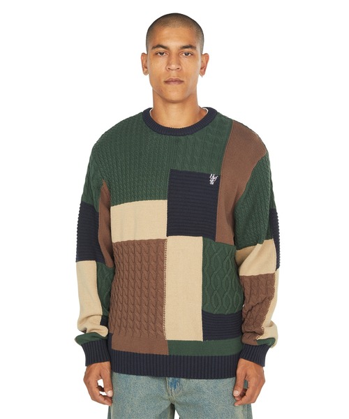 HUF（ハフ） セーター ニット COLUMBIA CABLE KNIT SWEATER メンズ