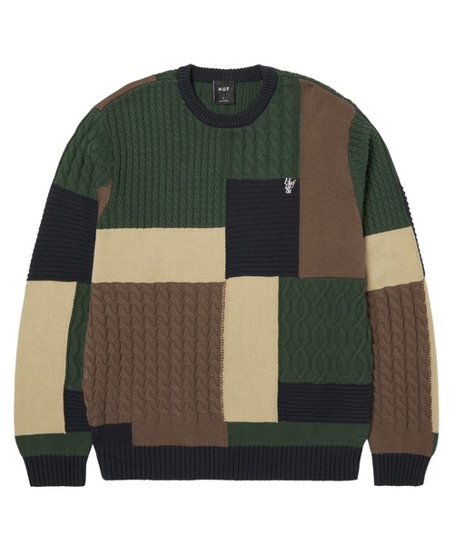 HUF（ハフ） セーター ニット COLUMBIA CABLE KNIT SWEATER メンズ