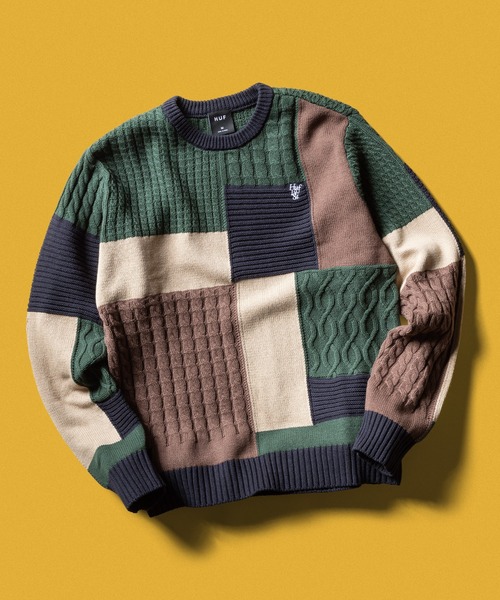 HUF（ハフ） セーター ニット COLUMBIA CABLE KNIT SWEATER メンズ