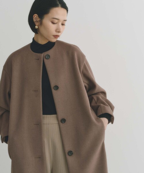 BIANCA（ビアンカ） ノーカラーコート コート 「BAILA12月号掲載