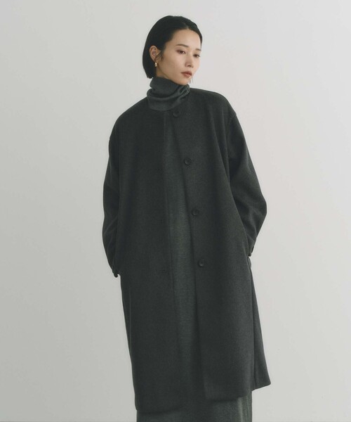 BIANCA（ビアンカ） ノーカラーコート コート 「BAILA12月号掲載
