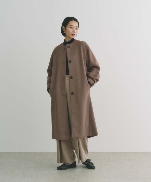 BIANCA（ビアンカ） ノーカラーコート コート 「BAILA12月号掲載