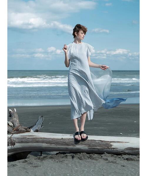 「Lugnoncure」 ノースリーブワンピース F ブラック レディース_画像2