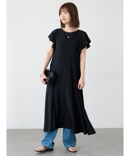 「Lugnoncure」 ノースリーブワンピース F ブラック レディース_画像3