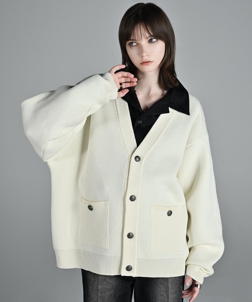 ADRER（アドラー） ニットカーディガン SMALL グレー レディース