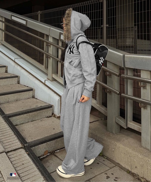 スウェットパンツ ジャージ 「別注」MLB/刺繍フロントタックスウェット