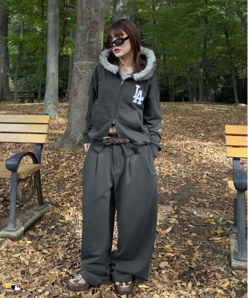 スウェットパンツ ジャージ 「別注」MLB/刺繍フロントタックスウェット