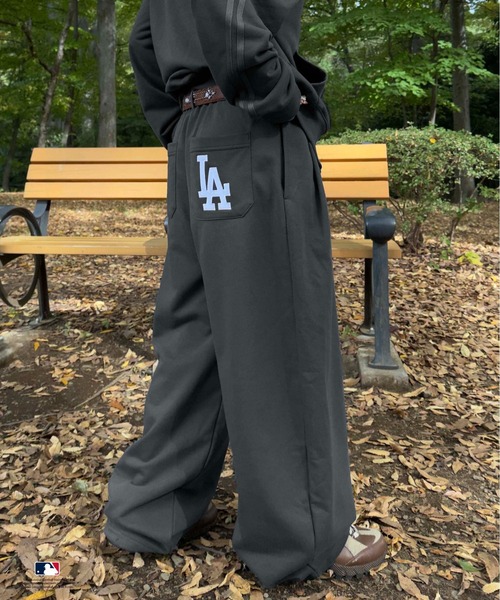 スウェットパンツ ジャージ 「別注」MLB/刺繍フロントタックスウェット