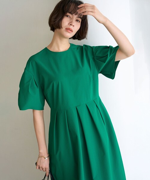 「UNFILO」 半袖ワンピース LARGE ブラック レディース_画像2