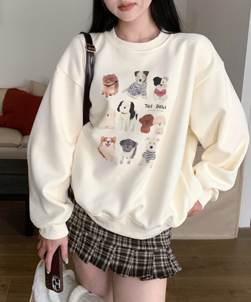 「Riff」 スウェットカットソー FREE オートミール レディース_画像2