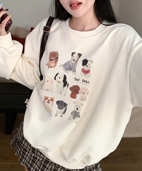 「Riff」 スウェットカットソー FREE オートミール レディース_画像3