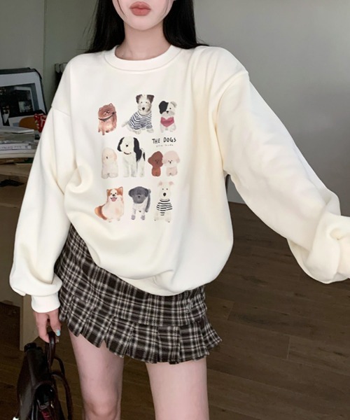 「Riff」 スウェットカットソー FREE オートミール レディース_画像8