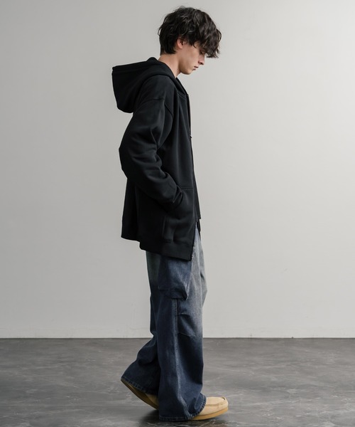 HUF（ハフ） パーカー ALL CAPS F/Z HOODIE オーバーサイズ裏起毛ワン