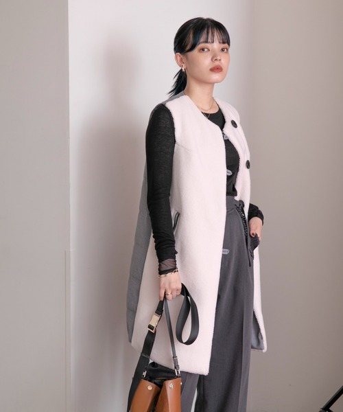 未使用！ Eimee Law エイミーロウ ジレ プリーツ ベスト ワンピース Eimee Law（エイミーロウ）の「ランダムプリーツジレ（ベスト）」 - WEAR