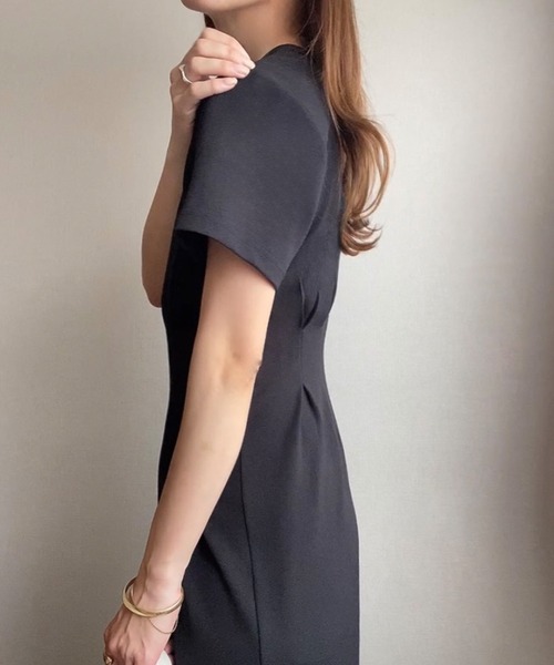 「FILLOU」 半袖ワンピース MEDIUM ネイビー レディース_画像4