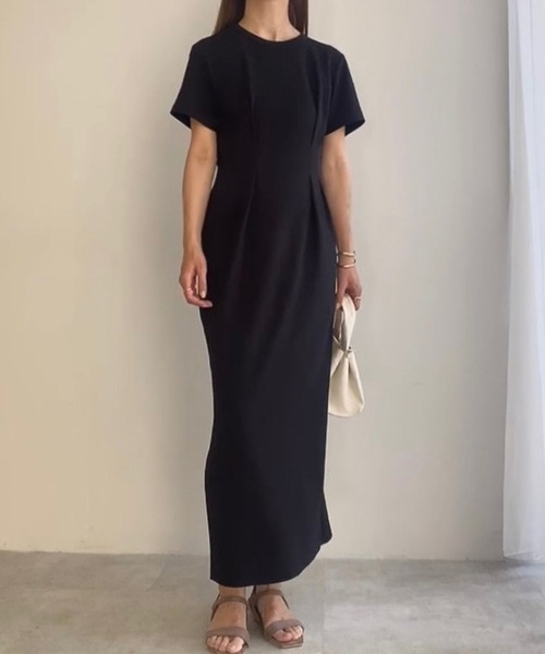 「FILLOU」 半袖ワンピース MEDIUM ネイビー レディース_画像5