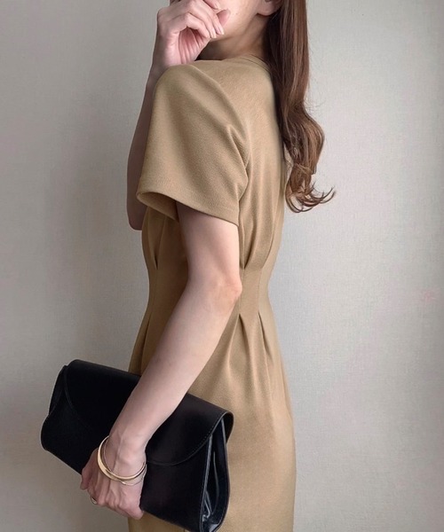 「FILLOU」 半袖ワンピース MEDIUM ネイビー レディース_画像7