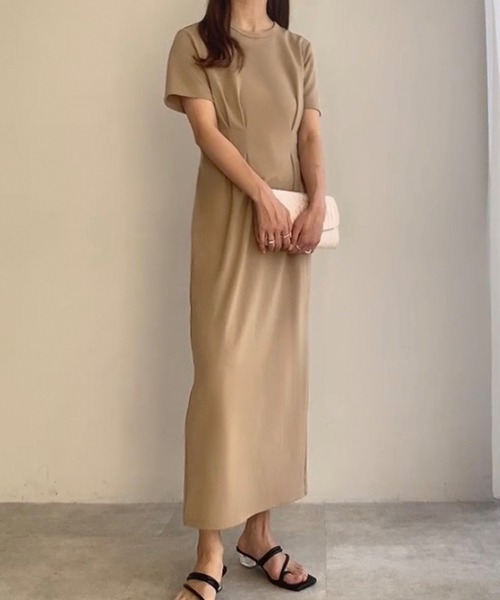 「FILLOU」 半袖ワンピース MEDIUM ネイビー レディース_画像8